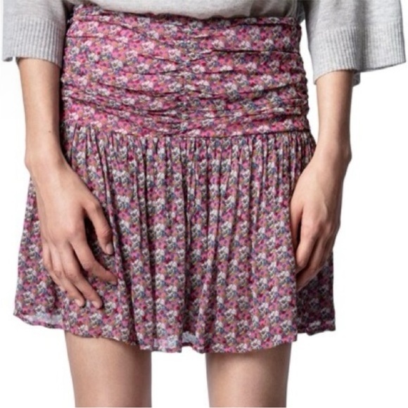 NWOT  Zadig & Voltaire Skull Print Javala mini Skirt size Small - Picture 1 of 4